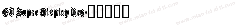 GT Super Display Reg字体转换